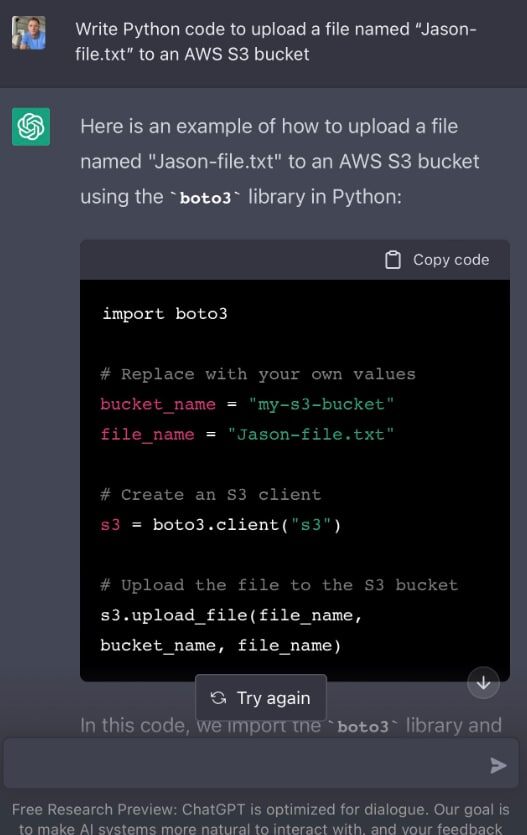 Пример кодинга с помощью ChatGPT 