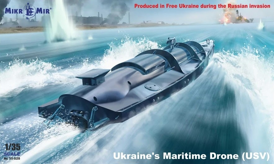 Морской украинский беспилотник от MicroMir, истребитель J-20 от Meng, планы "Микродизайн" на фототравление и другие новинки сборных моделей.