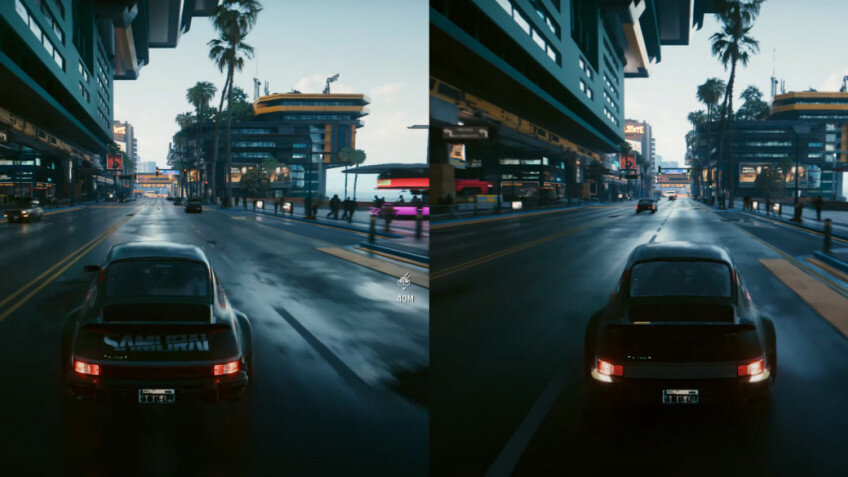    Другой город — игроки сравнили графику Cyberpunk 2077 с новым режимом