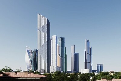    Жилой небоскреб на территории «Москва‑Сити» © Комплекс градостроительной политики и строительства города Москвы