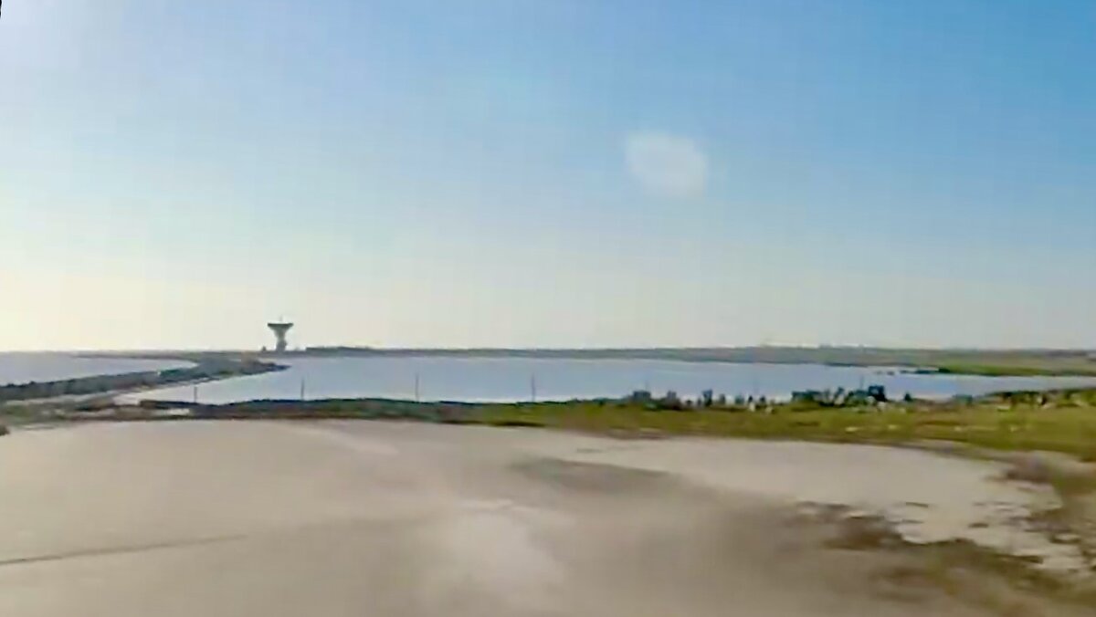 Радиотелескоп РТ-70 с высоты птичьего полёта. Евпатория. 2018 г.