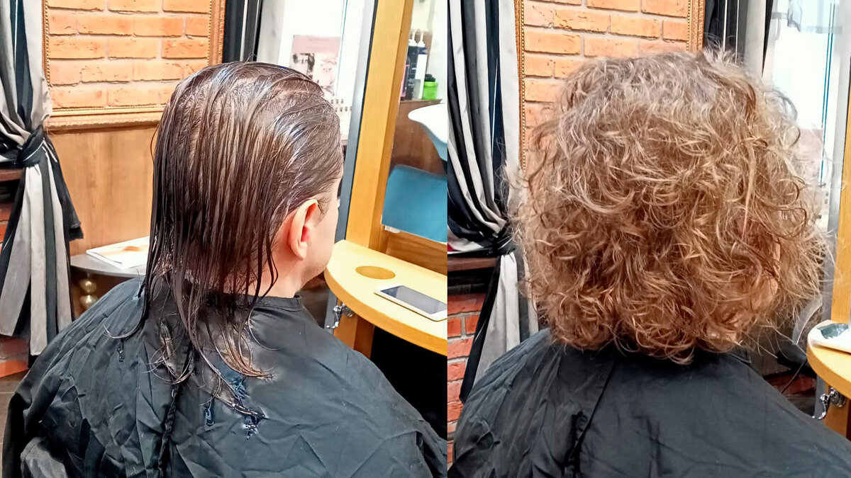 Фото до и после современного перманента