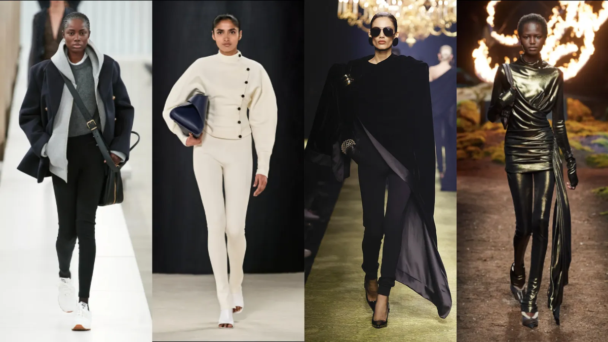 Леггинсы осень 2023 от Miu Miu, Ferragamo, Saint Laurent и Blumarine