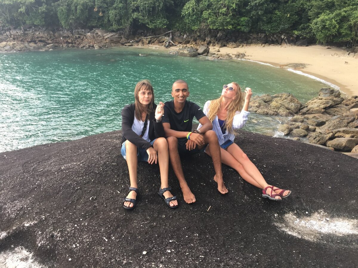 secret beach.  Russian, Moroccan, and Russian