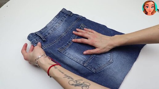 Испортила новые джинсы, села в краску...😱 Пришлось придумать,что с ними сделать. Выбрасывать было жалко. Выручила одна давненькая идейка...