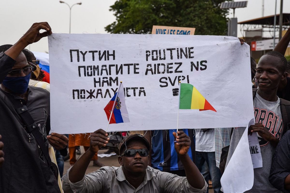 Акция протеста в Бамако. Фото: Nicolas Remene / Le Pictorium Agency via ZUMA Press