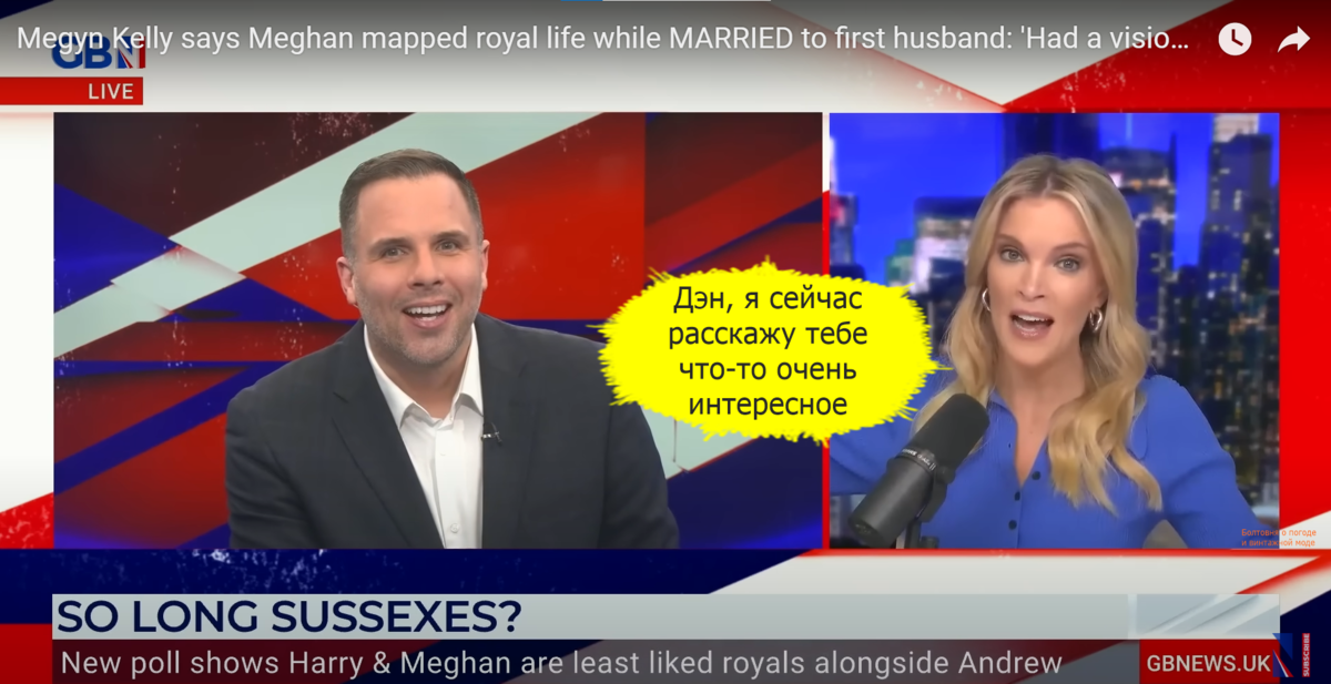 Мегин Келли и Дэн Вуттон побеседовали о герцогах Сассекских в эфире телеканала GBNews