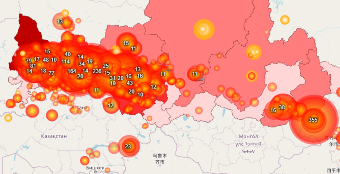 Карта лесных пожаров красноярск
