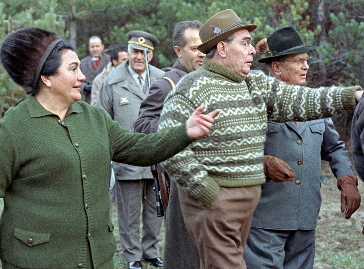 Л.И. Брежнев с гостями в охотхозяйстве "Завидово" 