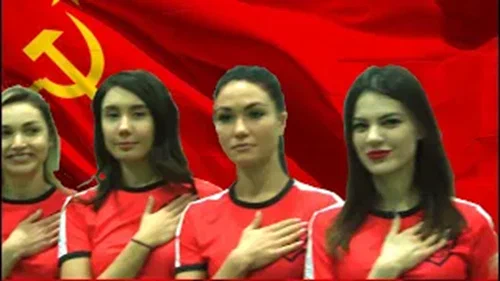 Значок видео с исполнением гимна СССР во время парада