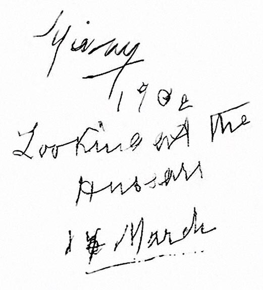 «Nicky 1902 looking at the hussars. 7 March» 