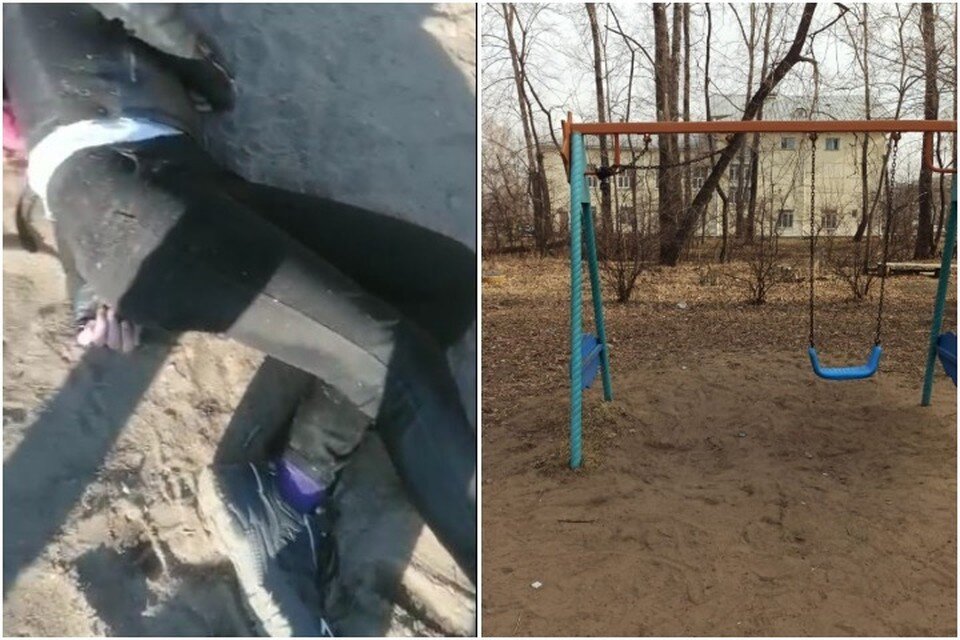    Девочка сломала позвоночник на сломанной качели в Хабаровске Фото: Telegram/khv_news
