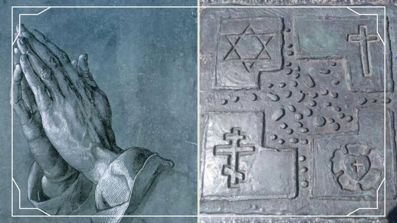 Руки (Дюрер), Плита (снимок от Надежды Петраускене - моей давней знакомой)