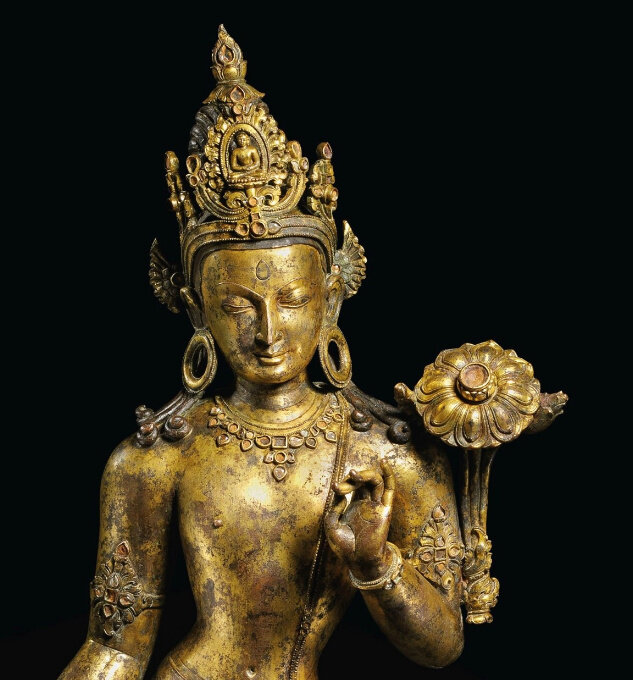 . , XIII . -   Christie's. .  URL: https://globalnepalimuseum.com/objects/a-large-and-important-gilt-bronze-figure-of-avalokiteshvara/