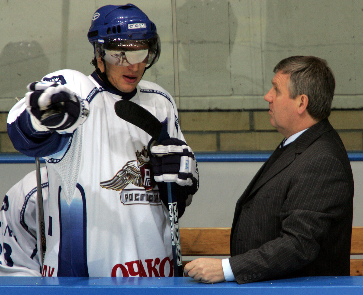 Александр Овечкин и Владимир Крикунов в «Динамо» весной 2005 года. Фото Александр Федоров, «СЭ»