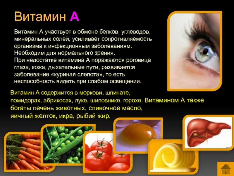 Недостаток витамина а и зрение