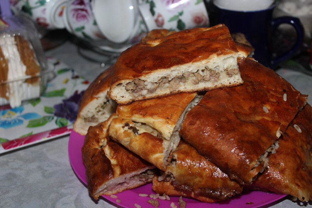 Мой пирог с мясом и рисом