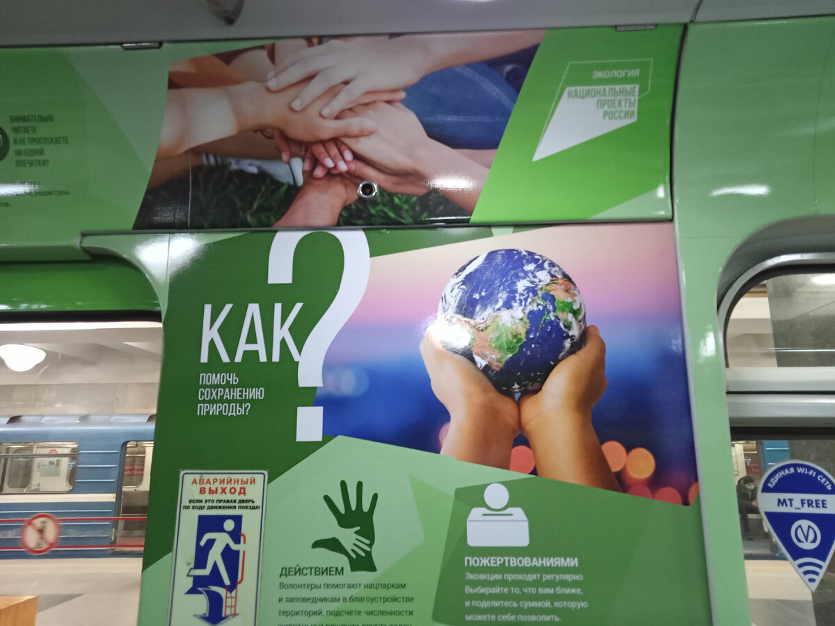 Поезд по нацпроектам в питерском метро. Фото автора