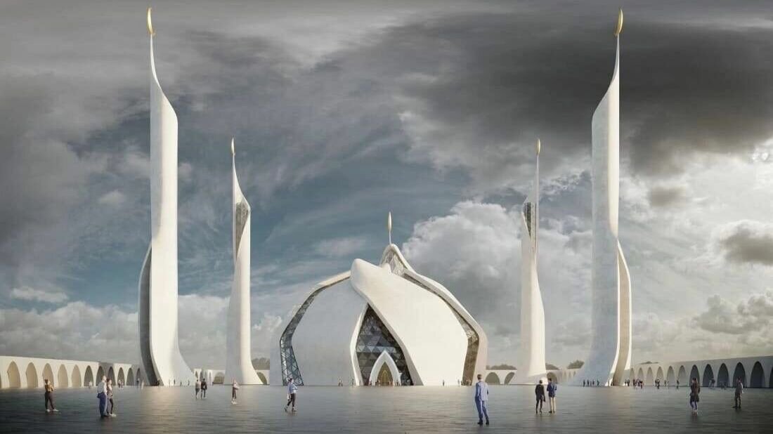     В социальных сетях пользователи обсуждают эскизы мечети «Ак Лалэ» от московских архитекторов Ginzburg Architects. О данной концепции рассказывали на конкурсе для Соборной мечети.