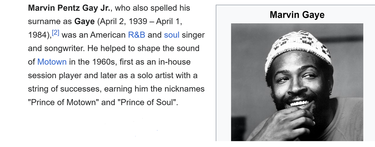 Марвин Гей (сам он писал фамилию Gaye, но изначально было Gay)
