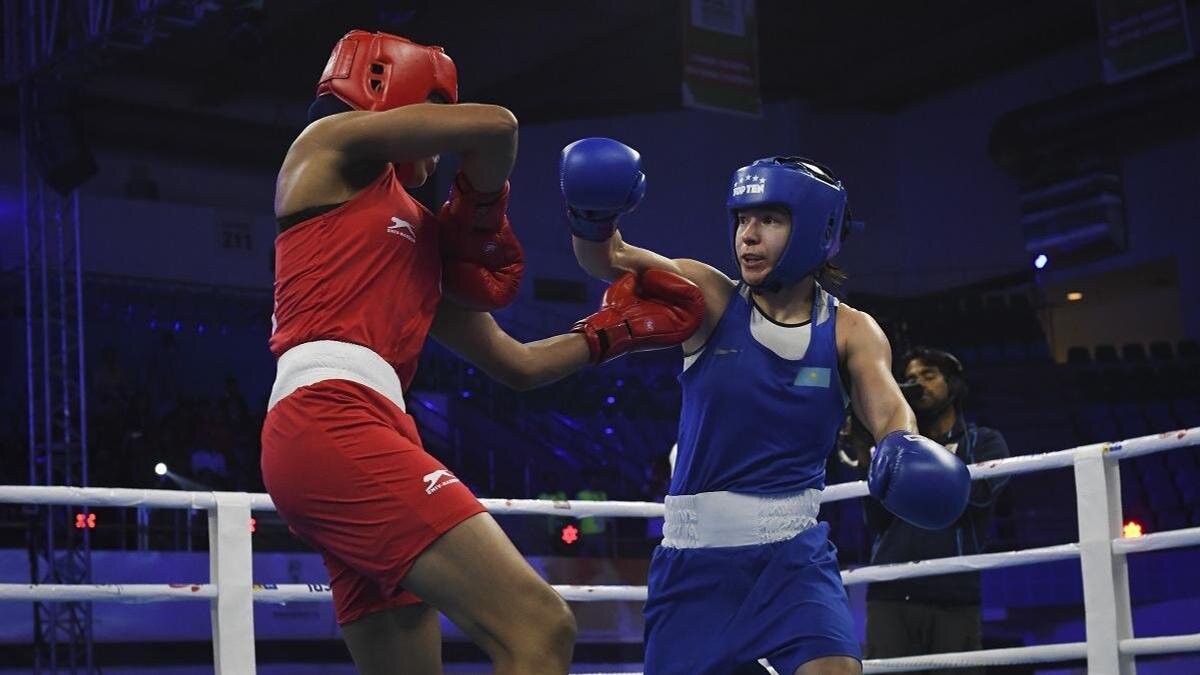    Боксерша Дина Жоламан:Indraneel Chowdhury/NurPhoto via Getty Images