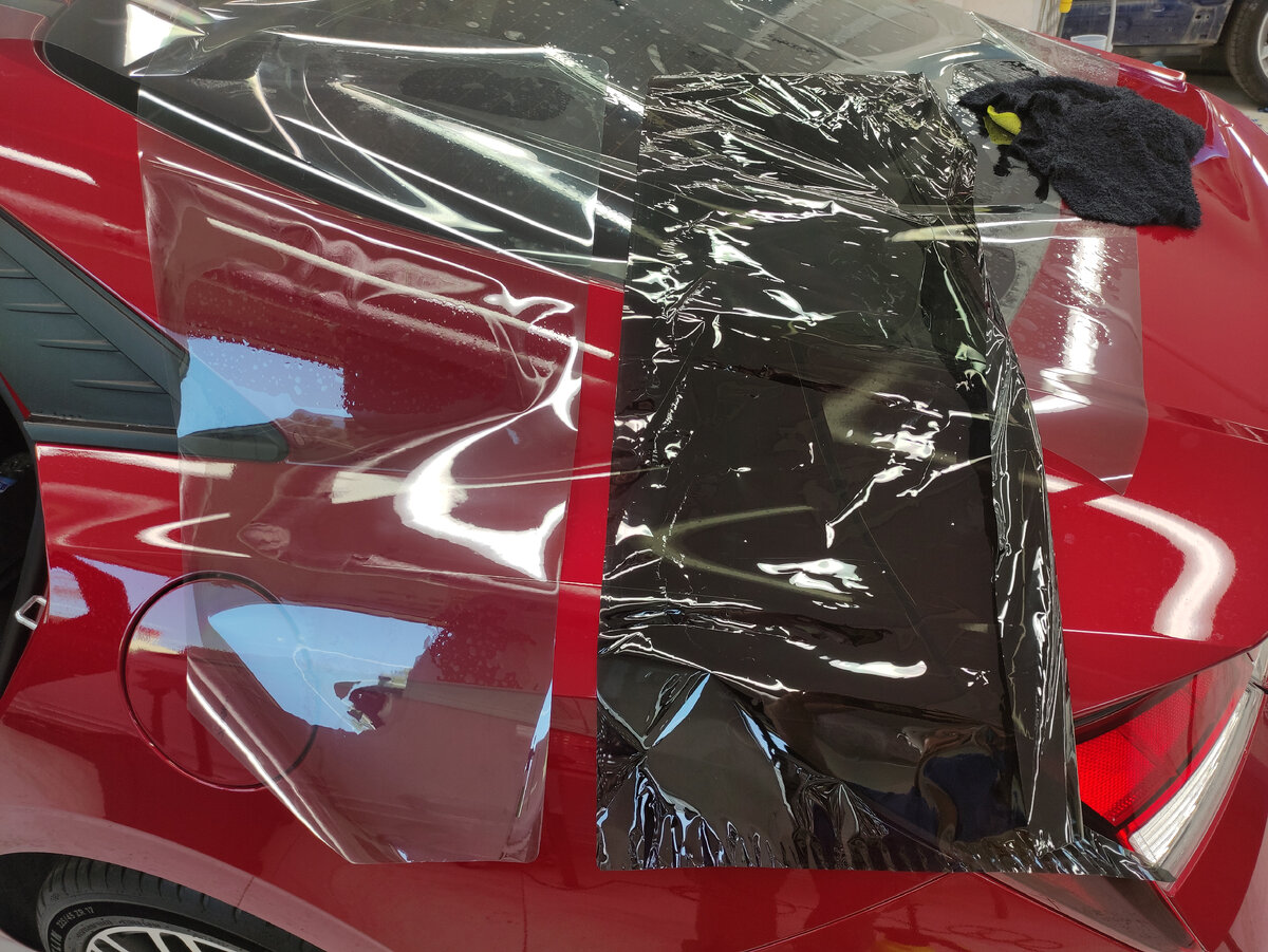 Сняли тонировочную и будем клеить атермальную