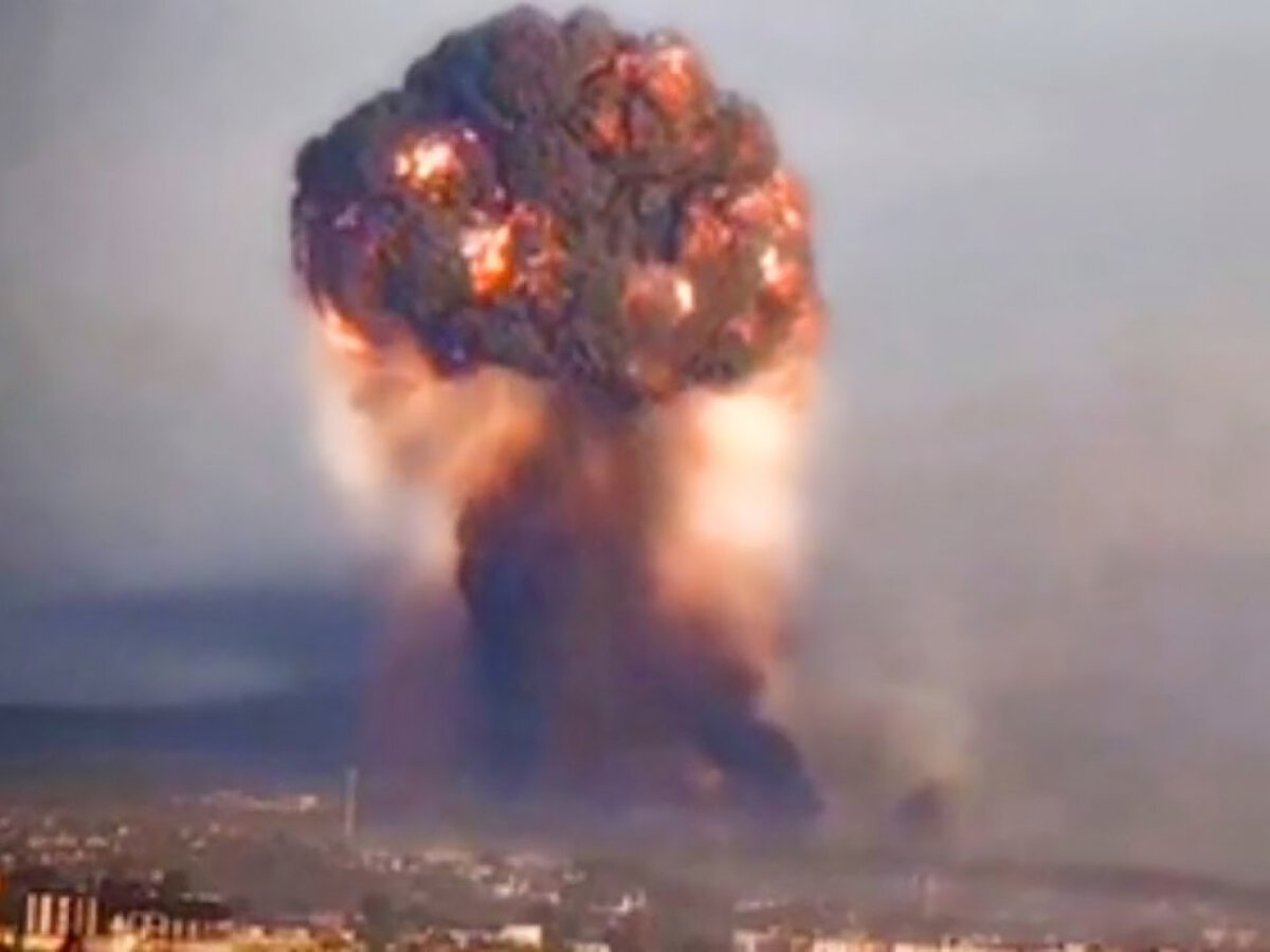 Кадры взрыва 