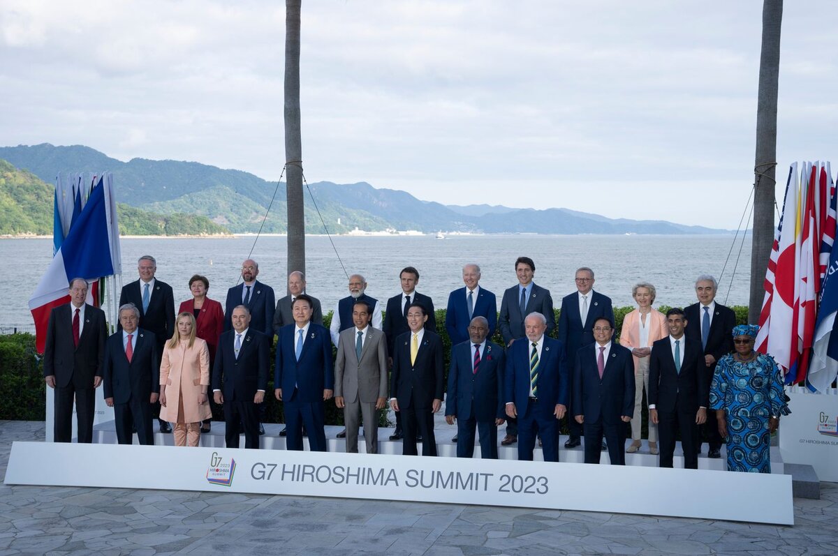    Совместное фото на саммите «Группы семи» © Adrian Wyld/Keystone Press Agency/Global Look Press