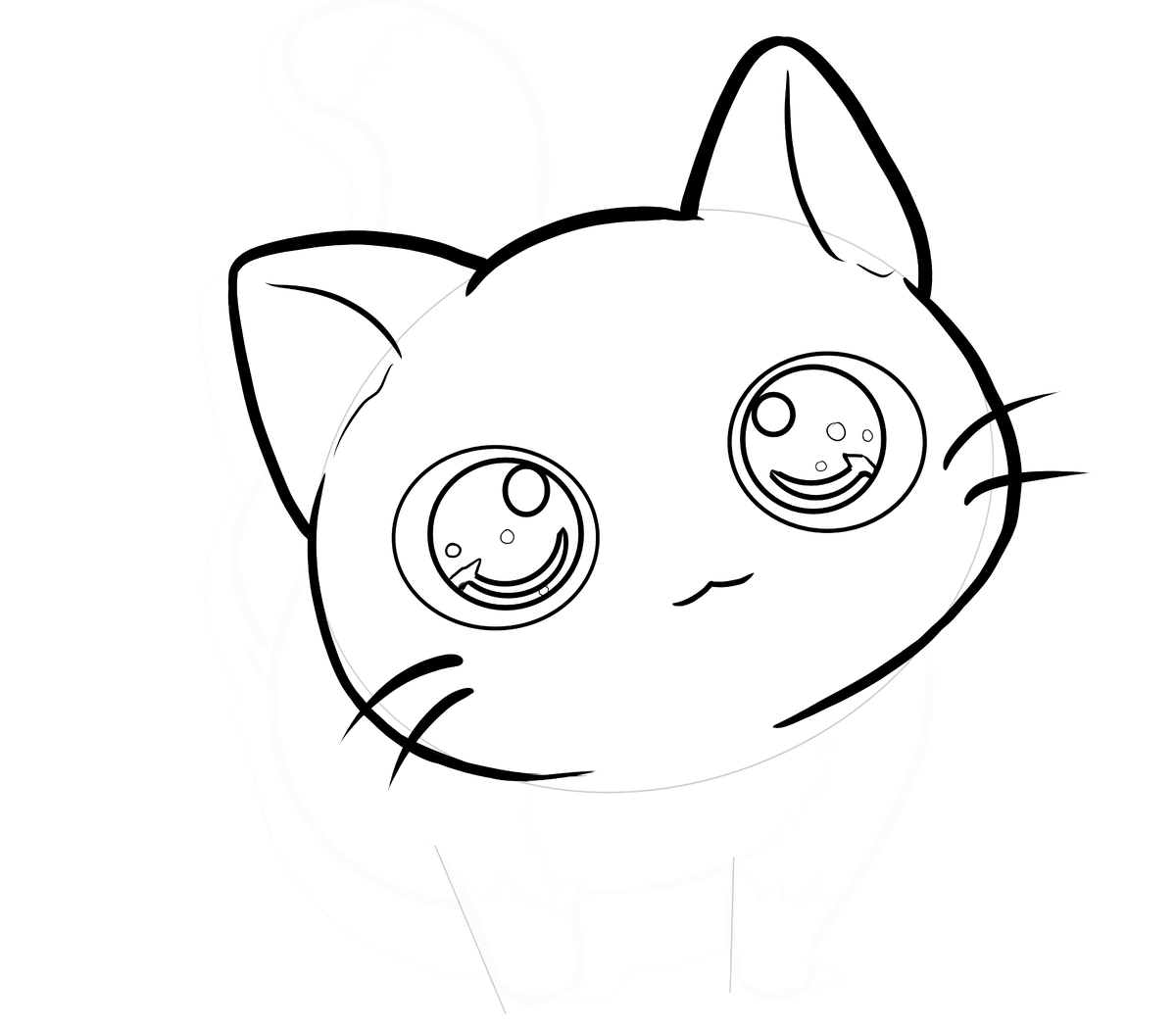 Кот нарисованный