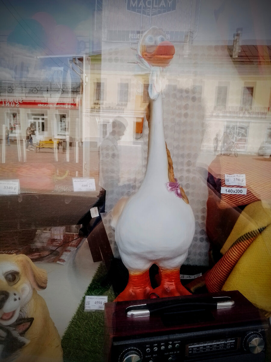 Ты не бойся, это гусь, я сама его боюсь! Строчки из стиха, из нашего детства, автора не помню.