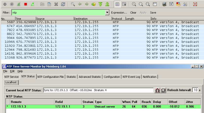 Мониторинг статуса синхронизации