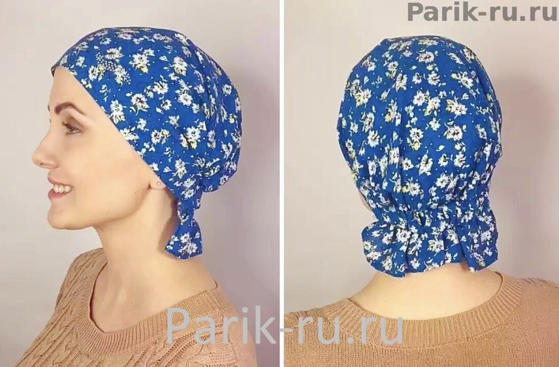 Шапка из хлопка "Косынка цветная"