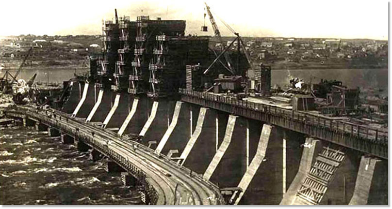 Строительство ДнепроГЭС, 1932 год