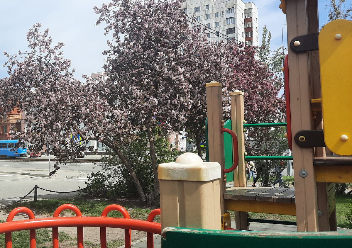 Детская площадка по-весеннему