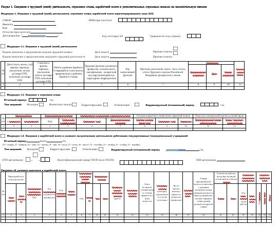 Заполнение подраздела 1 формы ефс 1. Форма ЕФС-1 С 2023г. Форма ЕФС-1 подраздел 1.1. ЕФС-1 отчет 2023 бланк. ЕФС 1 отчет в 2023 году.