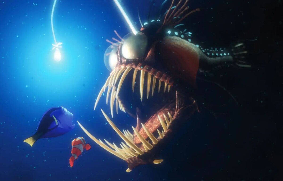 Кадр из мультфильма в "Поисках немо"