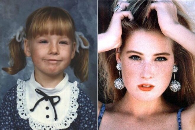 Хизер, а позже Дита в детстве и юностию И да.. она урожденная блондинка.!