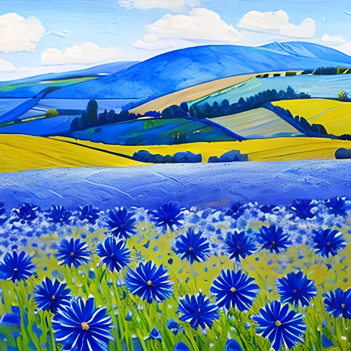 Иллюстрация Ирины Одарчук Паули Поле васильков