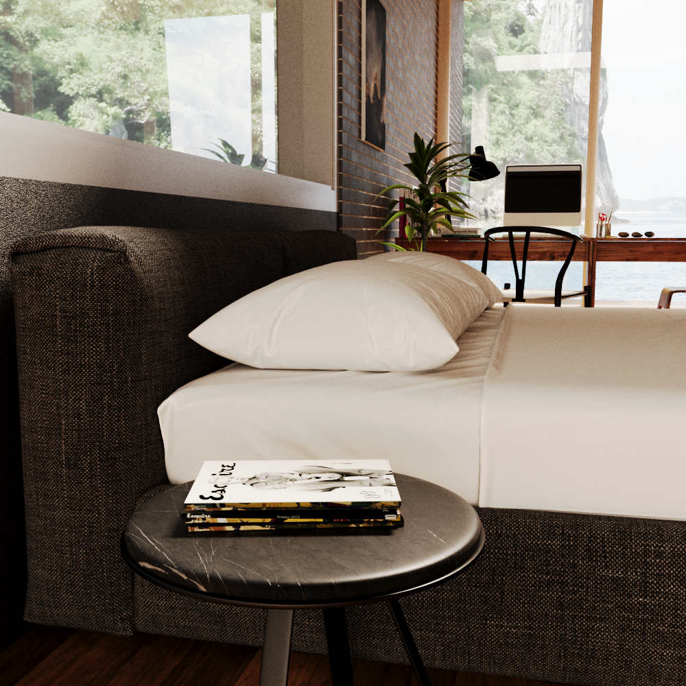 Журналы на столике. Визуализация.