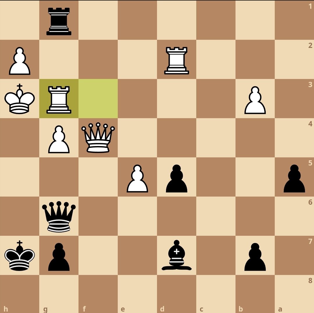 Ход чёрных. Мат в 1 ход