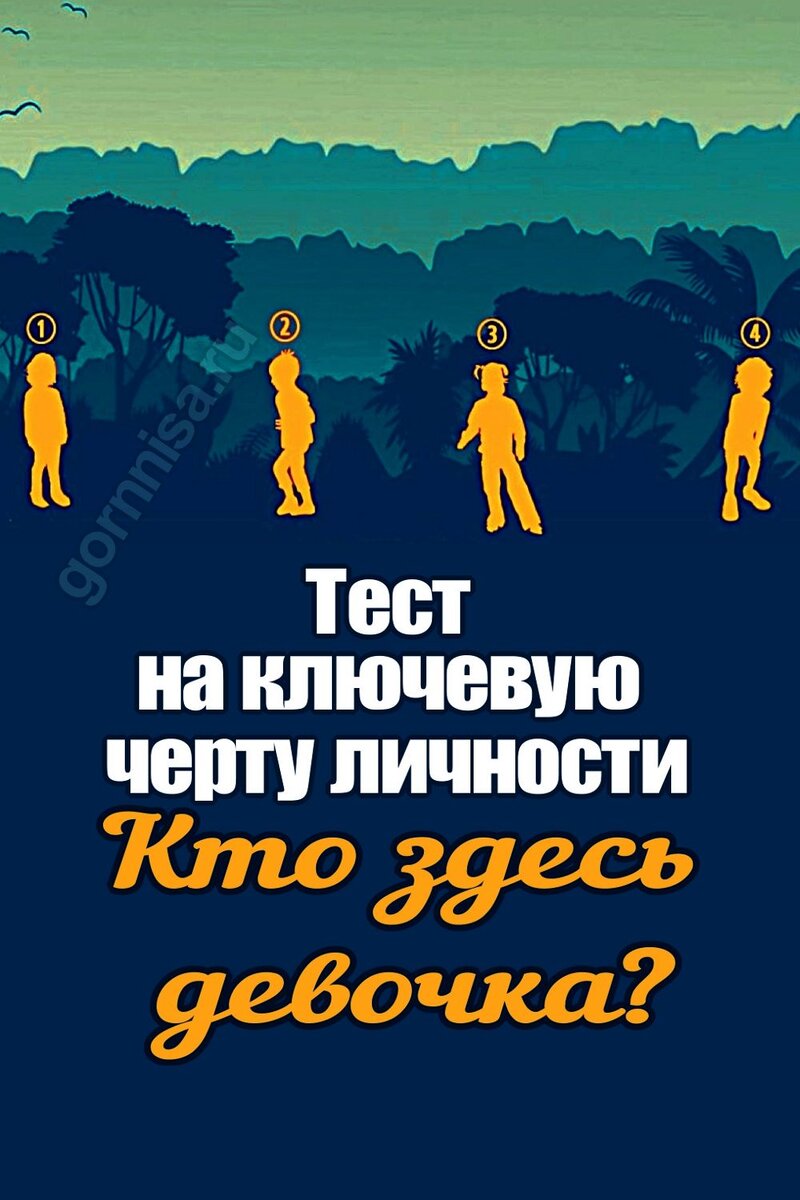    Тест на ключевую черту личности — Кто здесь девочка. Гештальт рисунок Pavlov A