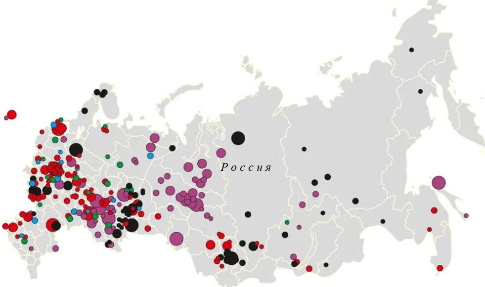 Карта нефтяная промышленность россии