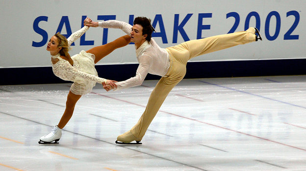   Елена Бережная и Антон Сихарулидзе на Олимпиаде в Солт-Лейк-Сити.Александр Федоров