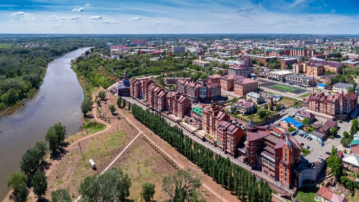 Город Оренбург с высоты птичьего полета