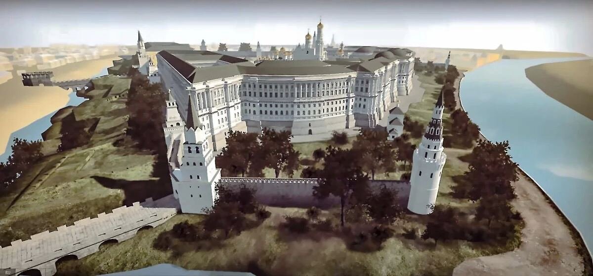 Проекты кремлевского дворца. Строительство четвёртого Московского Кремля объёмная модель. Перестройка Кремля Баженовым фото.