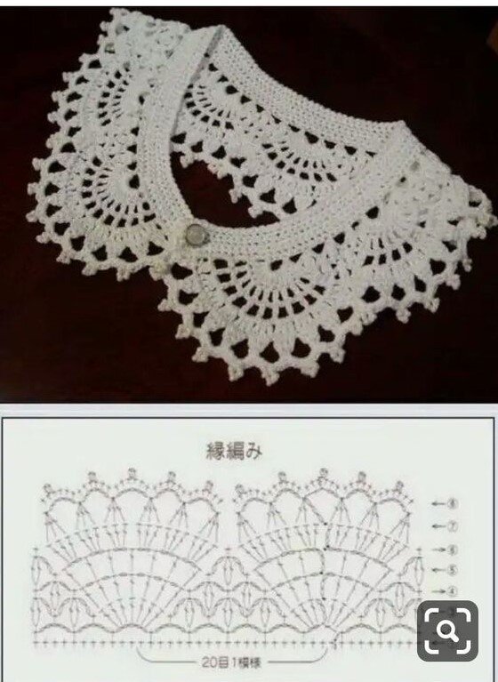 воротнички и манжеты крючком