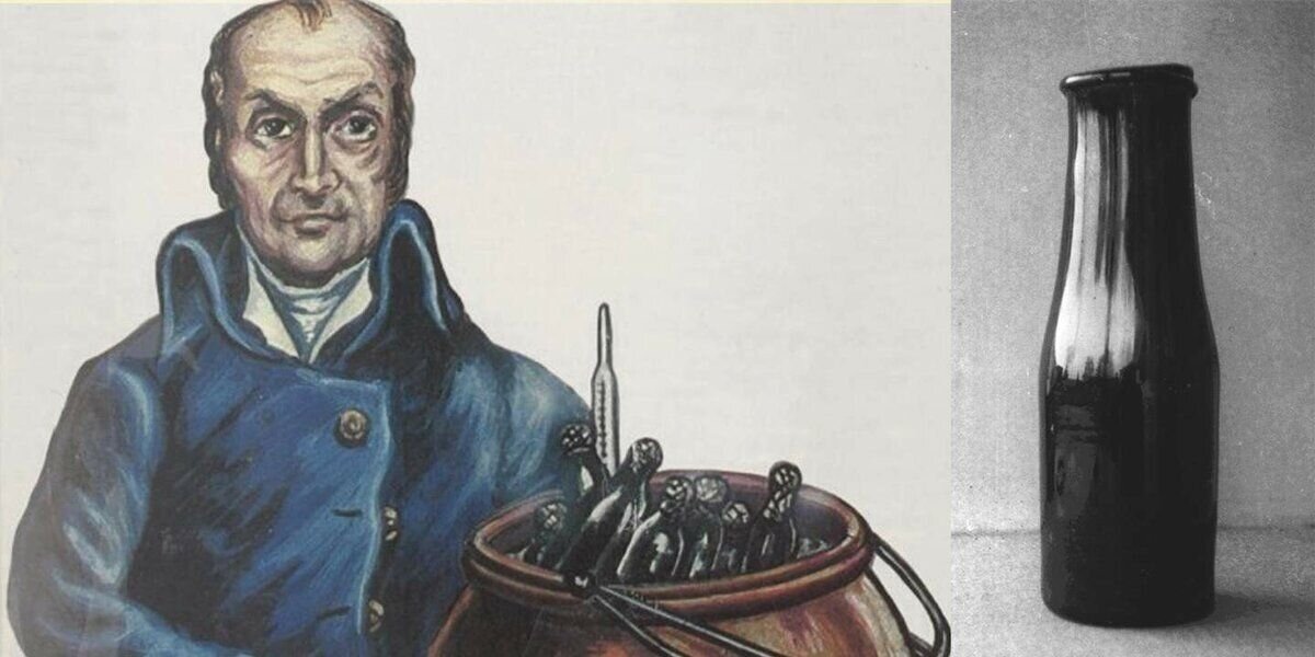 Рис. 1 Наполеон Бонапарт и первые консервы в стеклянной упаковке.