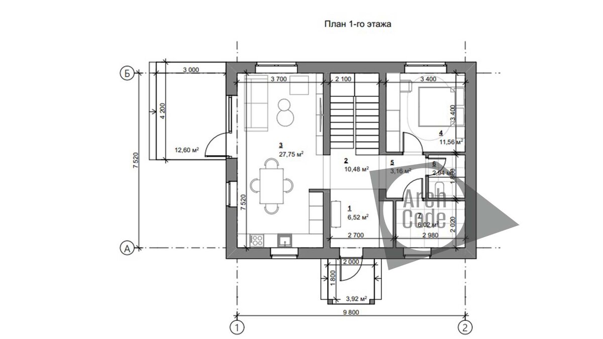Проект дома с мансардой 137 м2 с четырьмя спальнями!