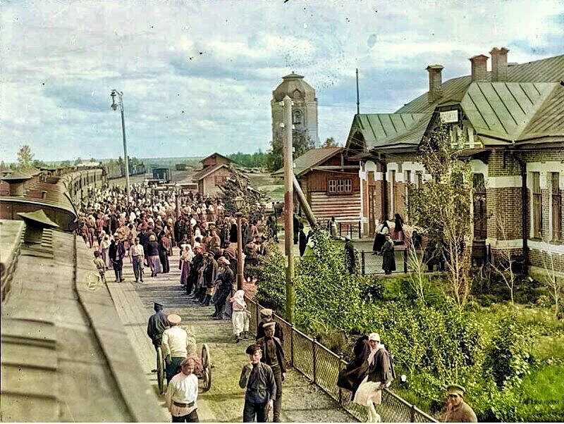 станция Бийск Западная Сибирь (Алтайский край) в 1919 году 