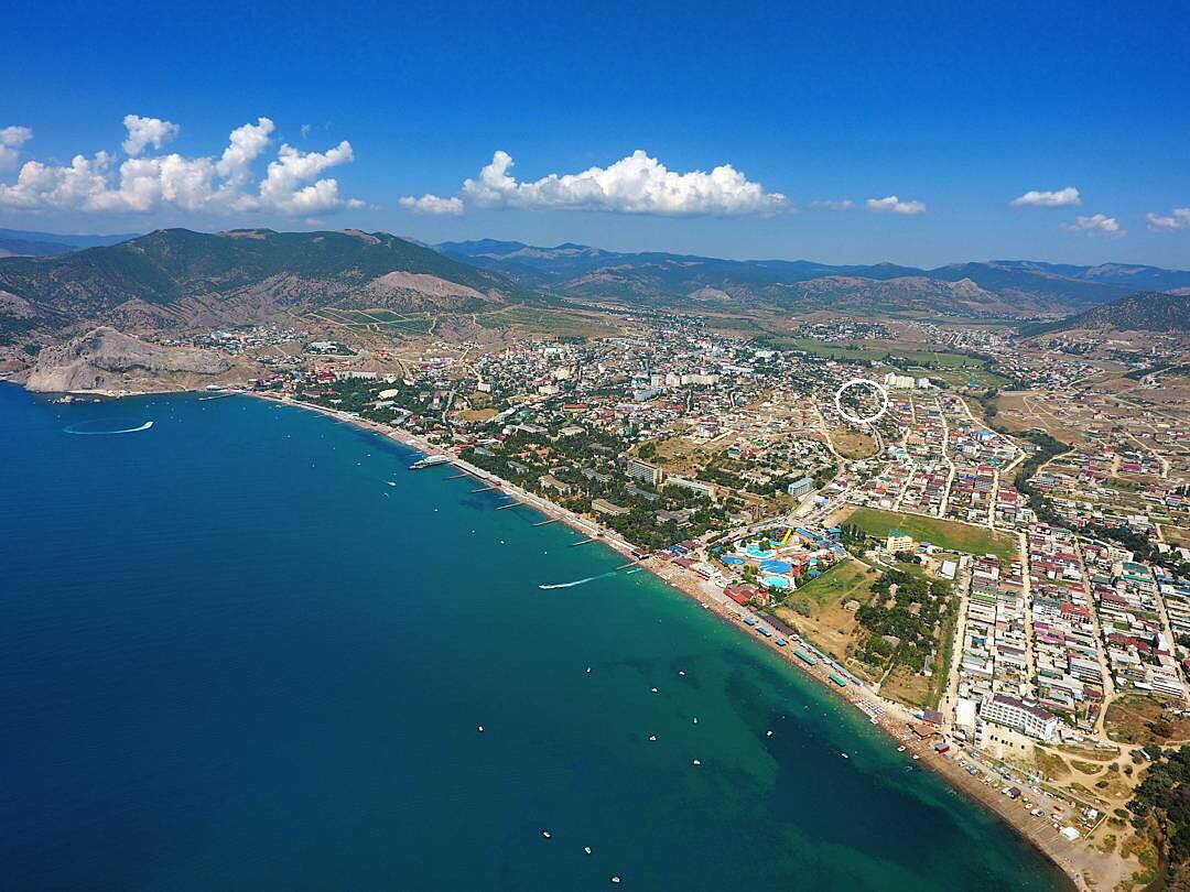 Расположение отеля "барракуда" в Судаке